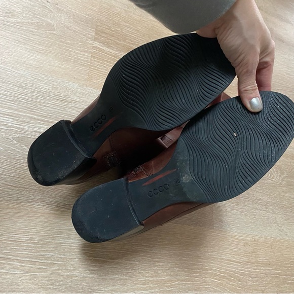 ECCO Brown Hobart Leather Knee High 25mm Riding Boot Full Zip Size 40 US 10 - Picture 4 of 9